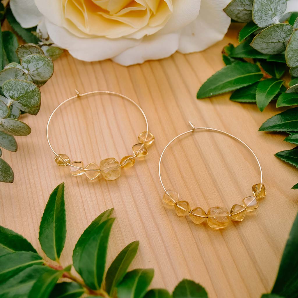Gemstone Hoops