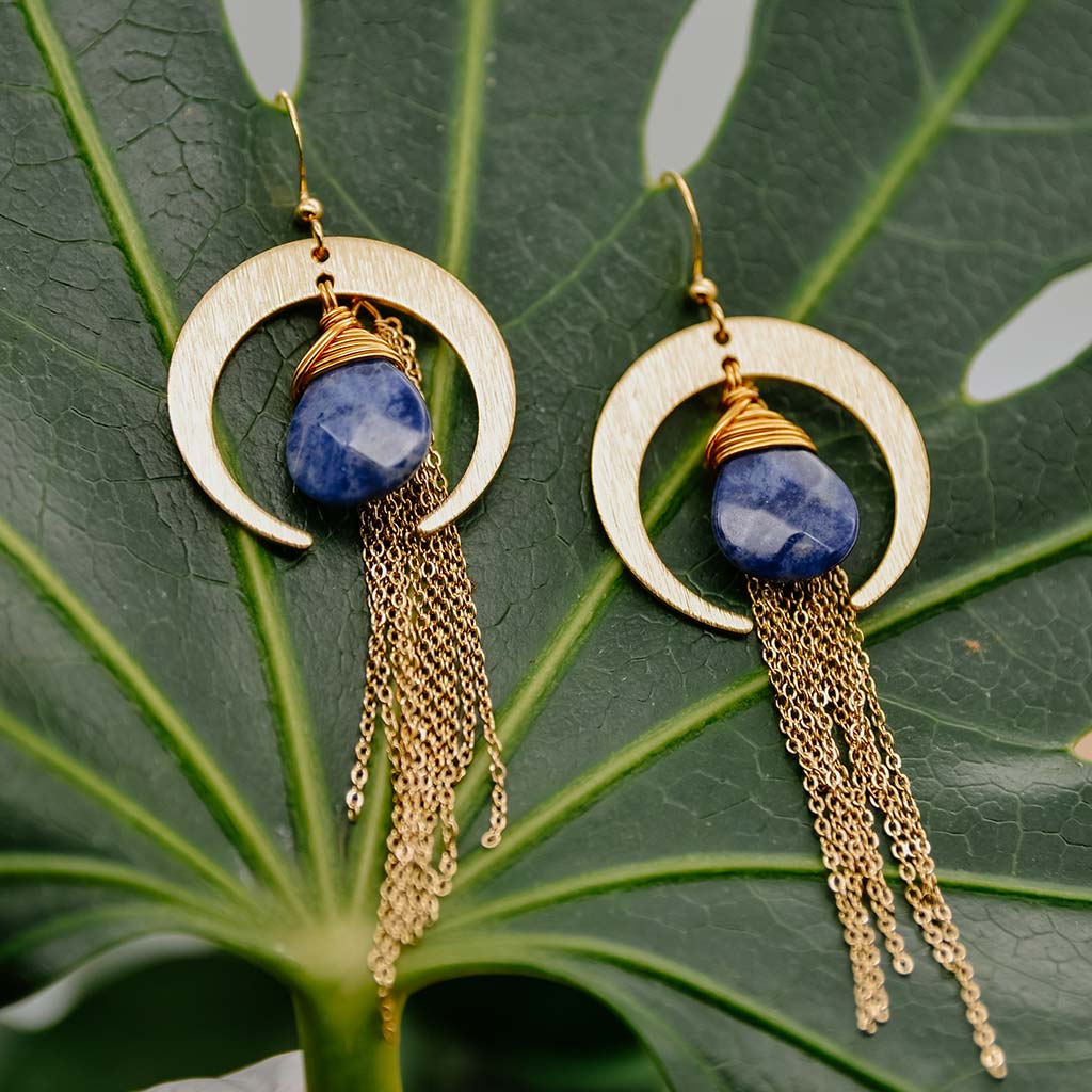 Natural Gemstone Jewelry Earrings, Great gifts for her, gifts for him, Handmade 14k gold filled gemstone jewelry | Emerald Sun Creations