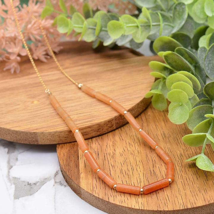 Flourish & Glow | Orange Aventurine Necklace