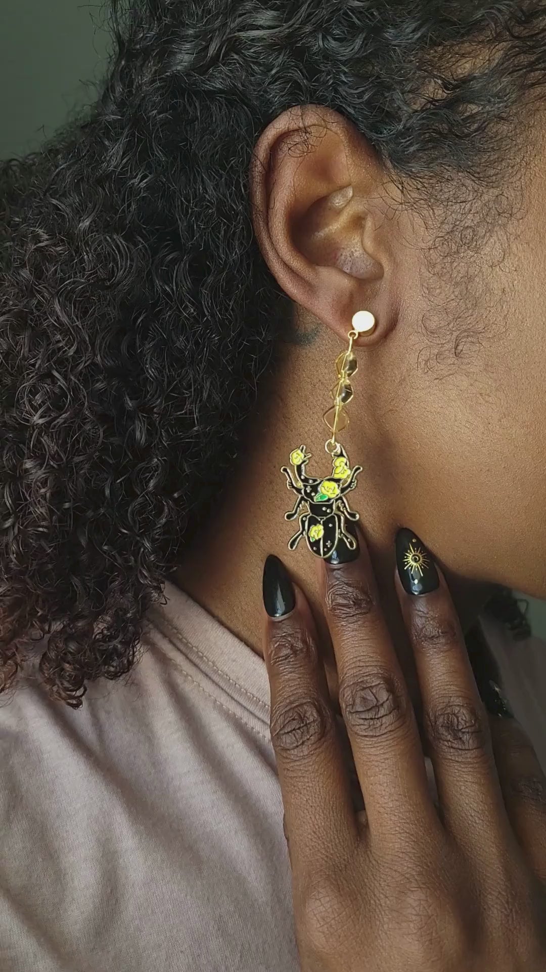 Joy in Abundance | Scarab & Citrine Earrings