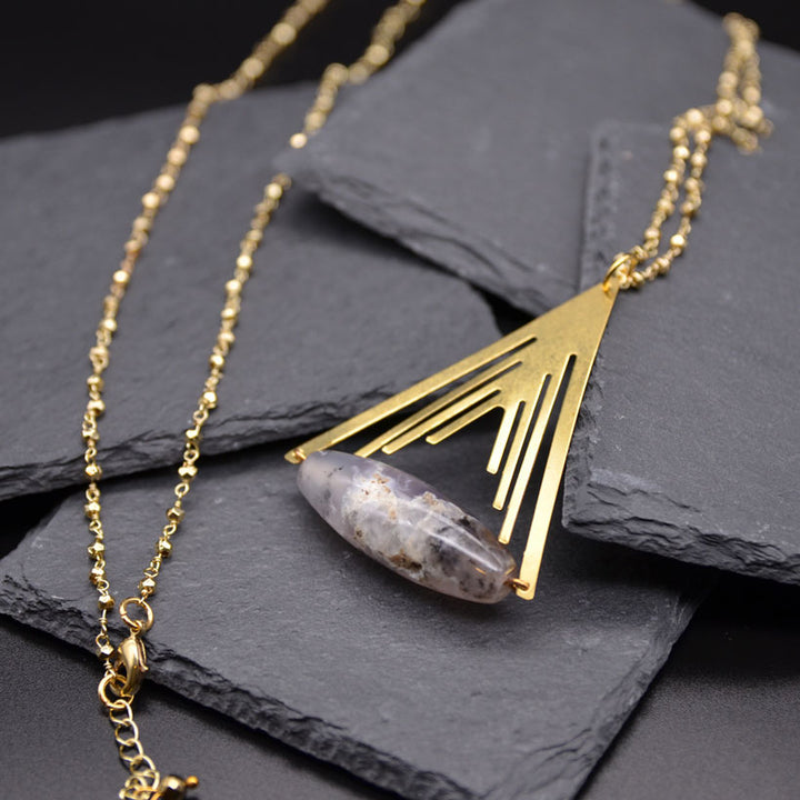 Chalcedony Tribal Necklace