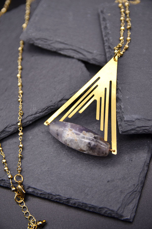 Chalcedony Tribal Necklace