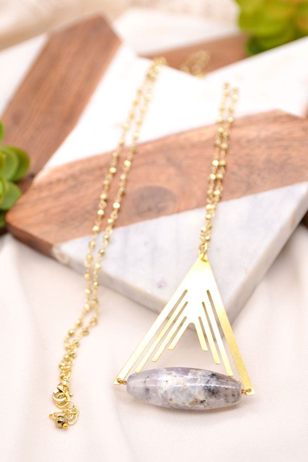 Chalcedony Tribal Necklace