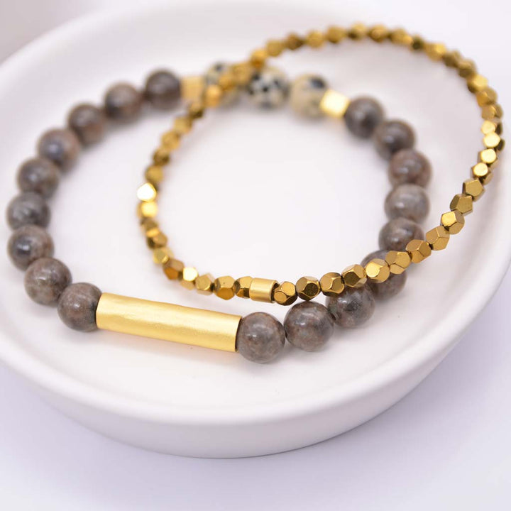 Chocolate Dalmatian Bracelet Set