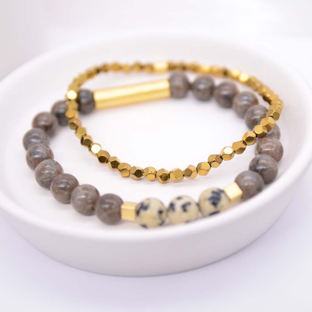 Chocolate Dalmatian Bracelet Set