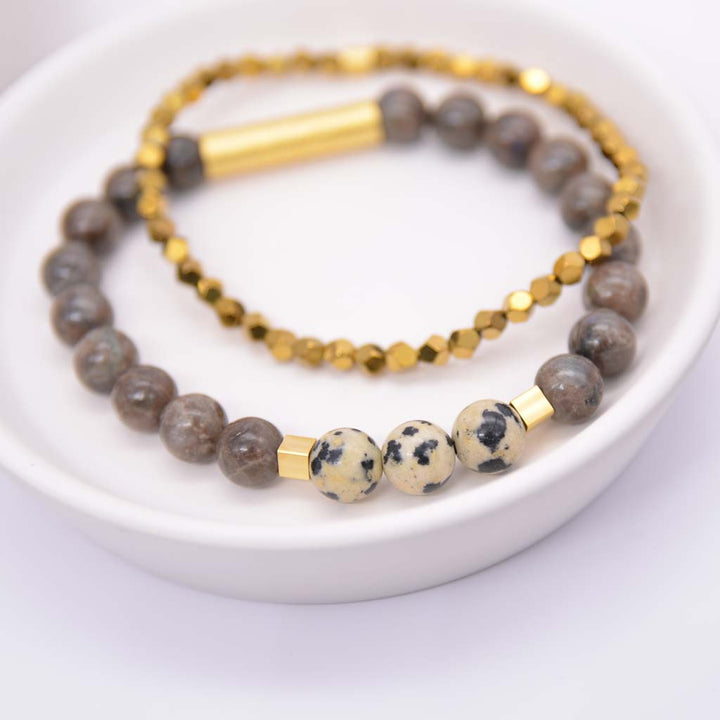 Chocolate Dalmatian Bracelet Set