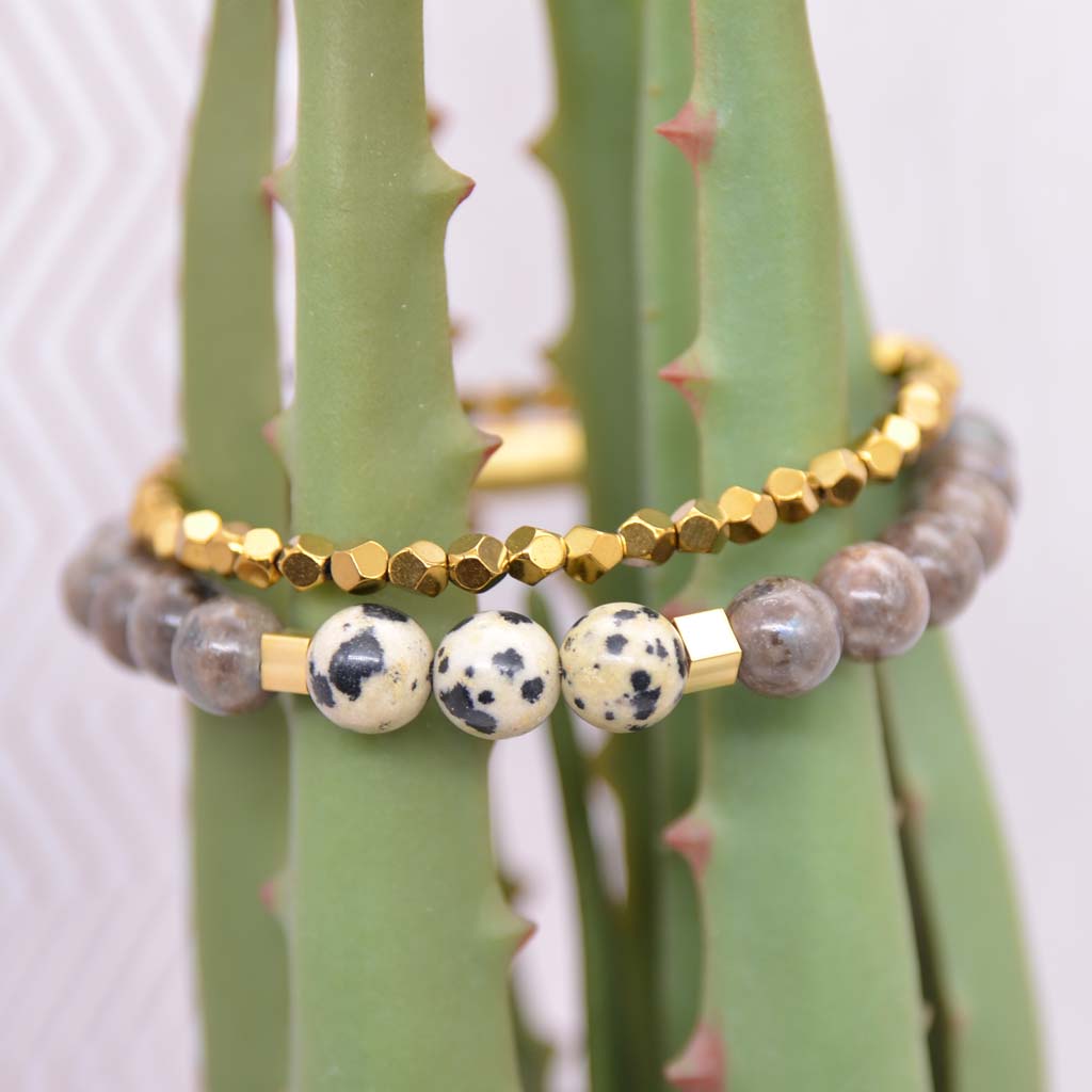 Chocolate Dalmatian Bracelet Set