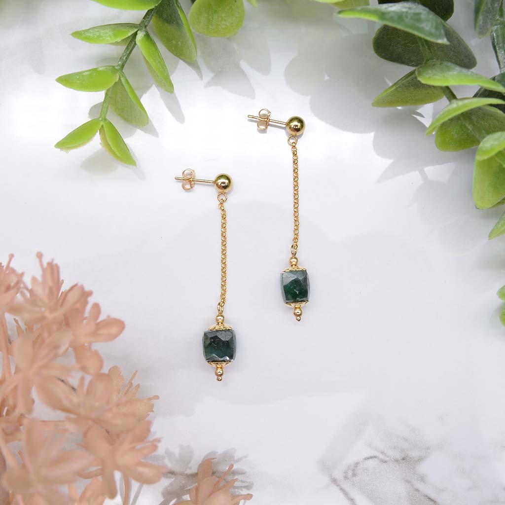 Emeralds In Motion Earrings