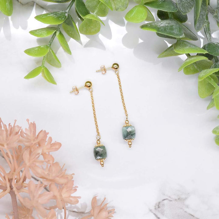 Emeralds In Motion Earrings