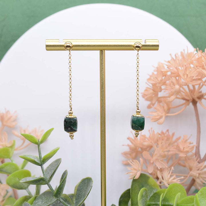 Emeralds In Motion Earrings