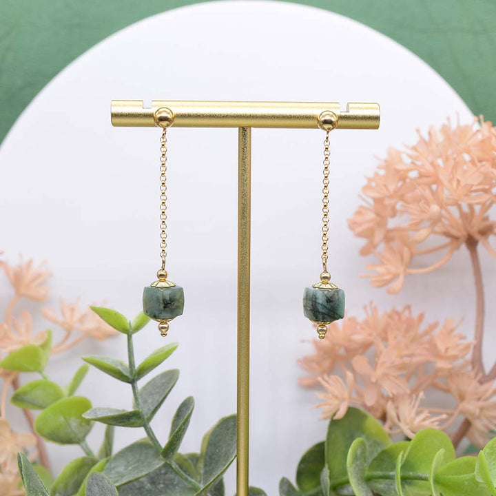 Emeralds In Motion Earrings