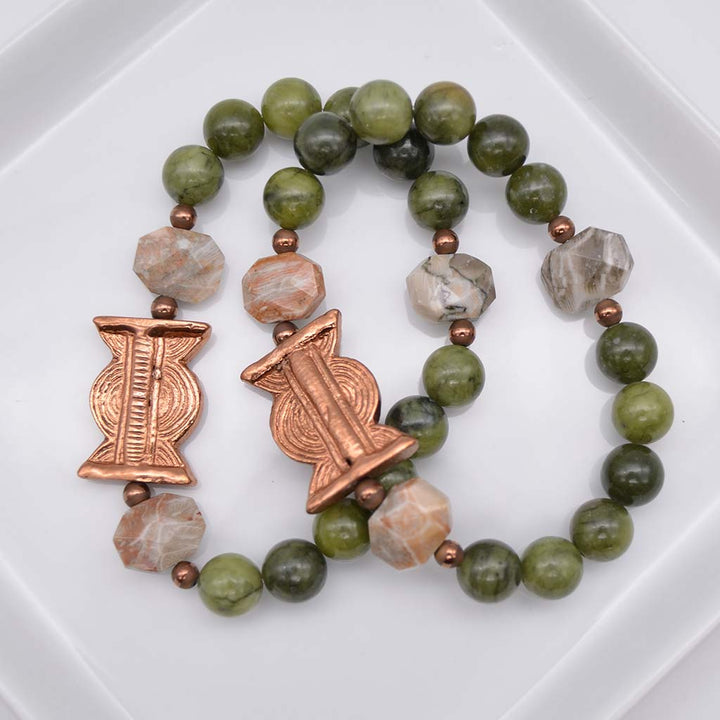 Copper & Jade Unity Bracelet