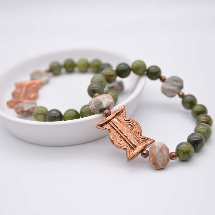 Copper & Jade Unity Bracelet
