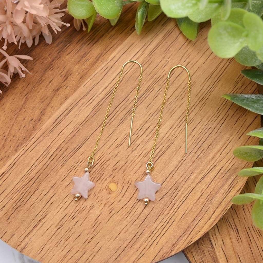 Rose Quartz Star Threaders