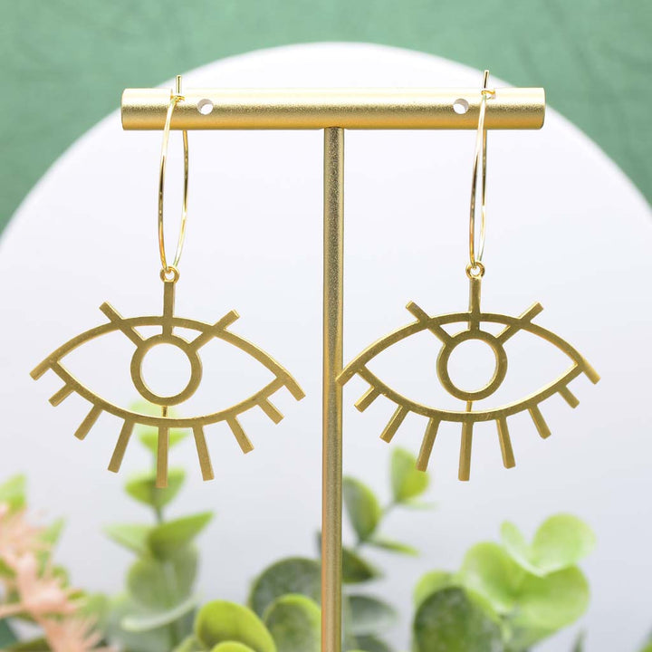 Third Eye Golden Hoops