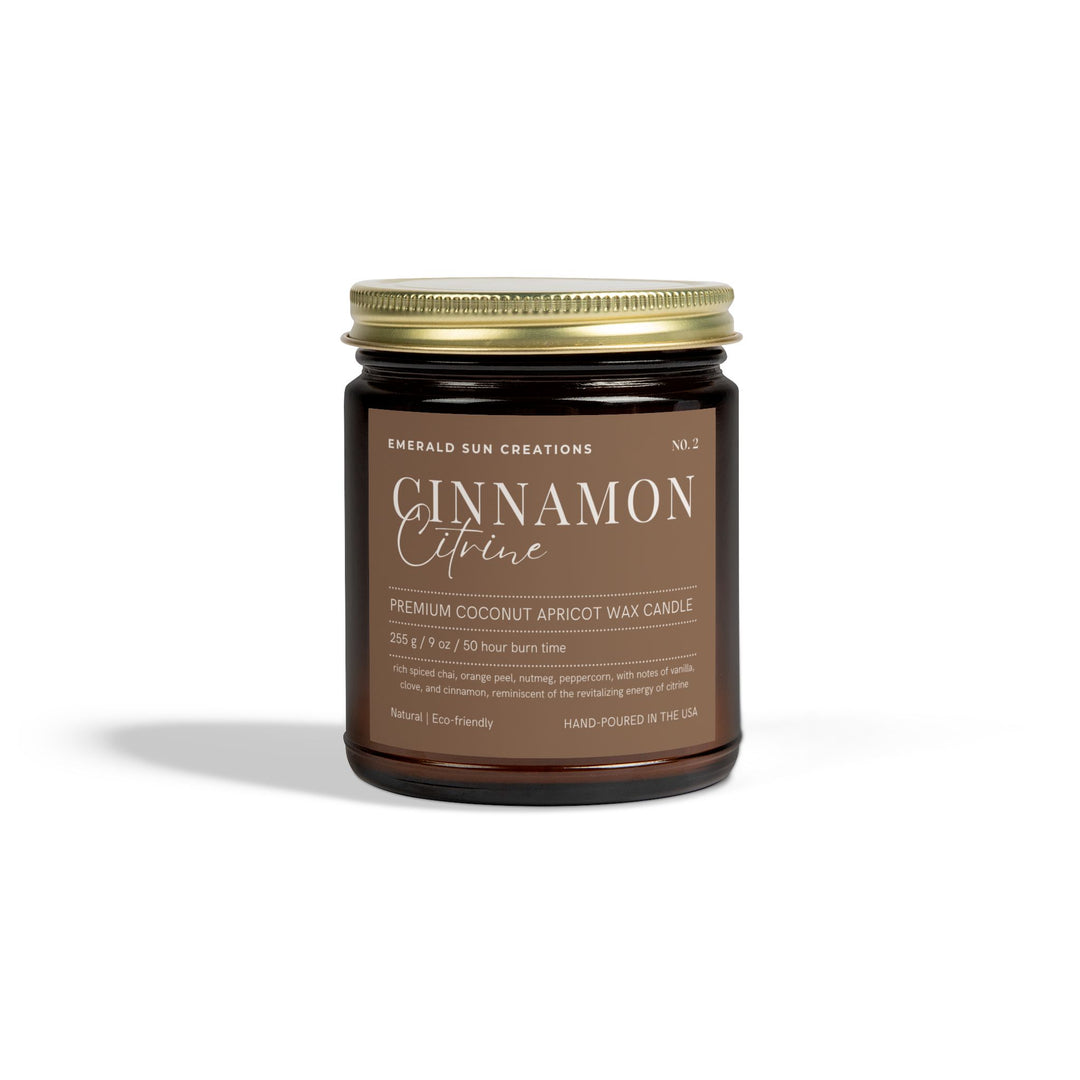 Cinnamon Citrine - Coconut Apricot Wax Candle