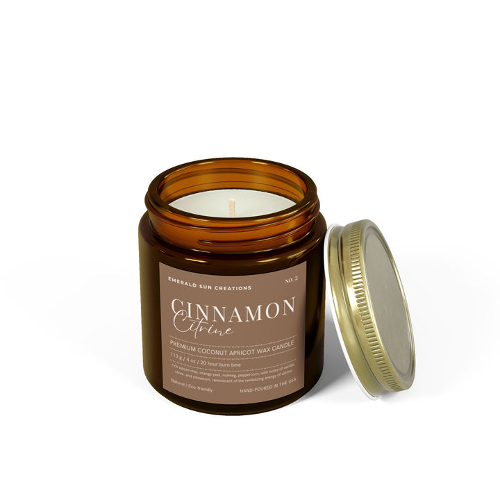 Cinnamon Citrine - Coconut Apricot Wax Candle