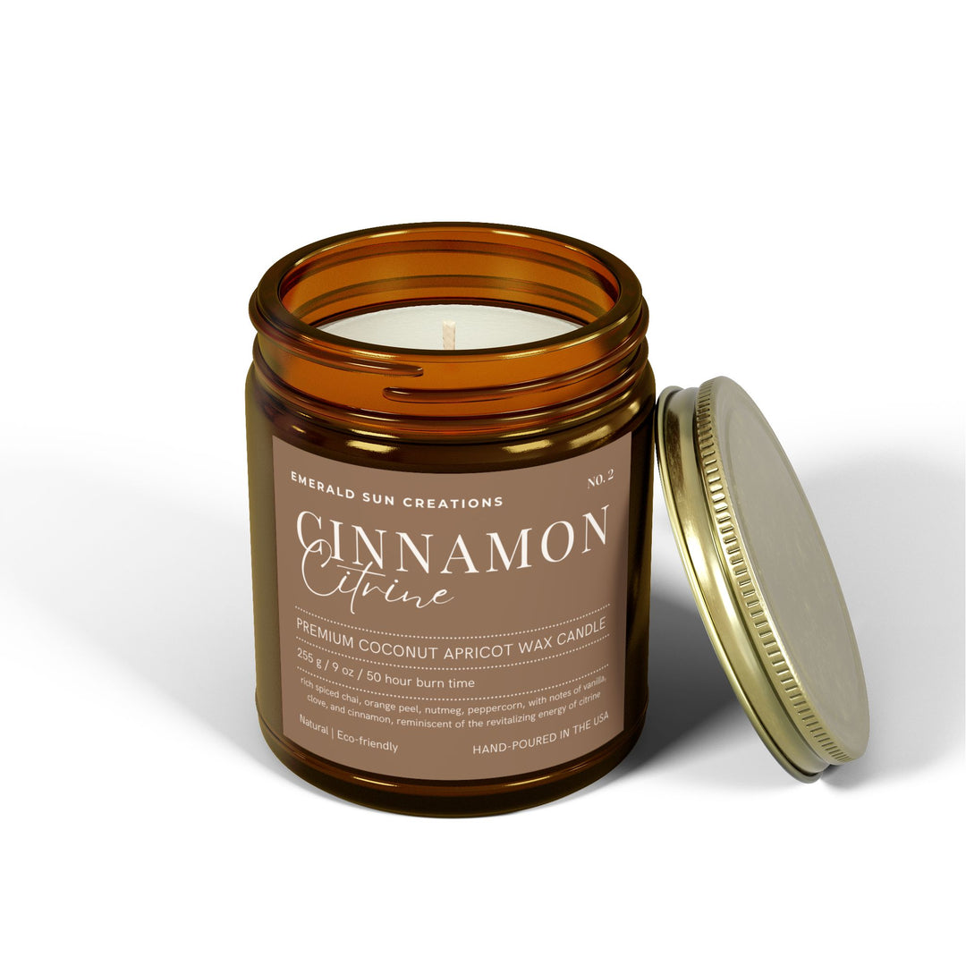 Cinnamon Citrine - Coconut Apricot Wax Candle