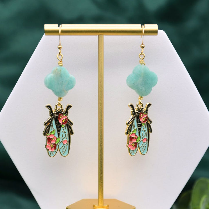 Sound of Summer | Cicada Amazonite Earrings