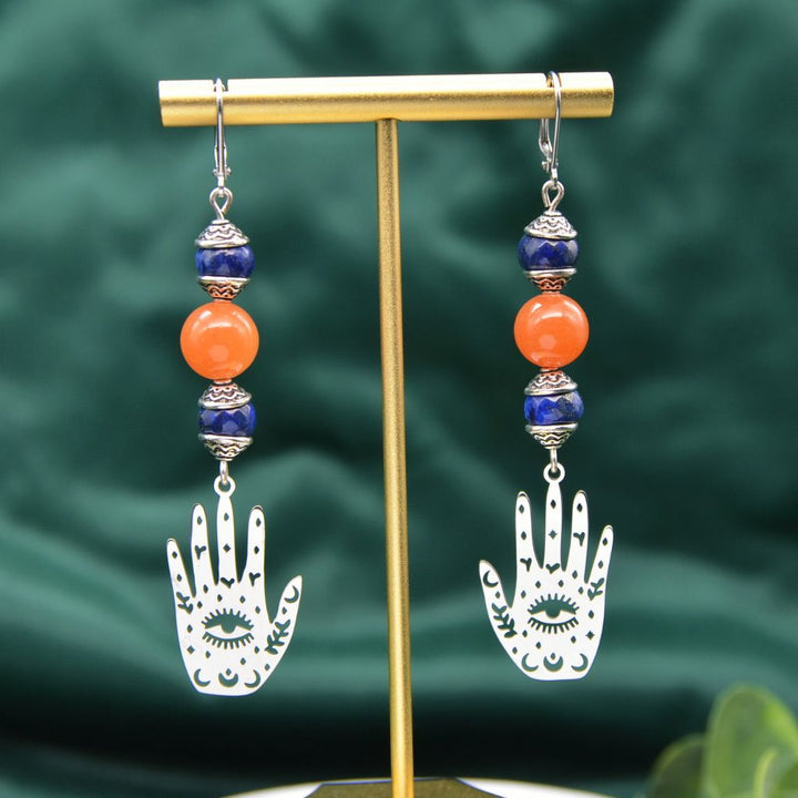 Hamsa Protection & Wisdom Earrings