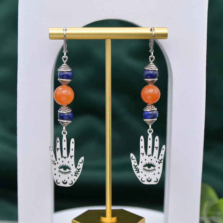 Hamsa Protection & Wisdom Earrings