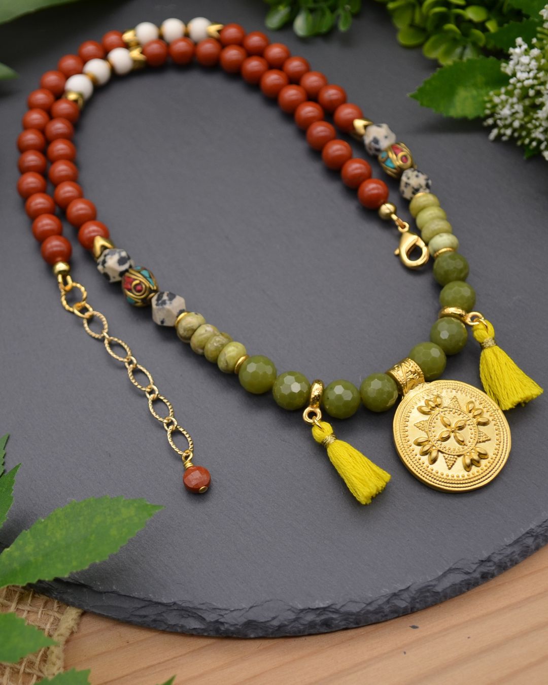 Statement gemstone necklace for mother’s day