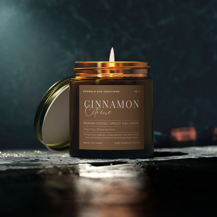 Cinnamon Citrine - Coconut Apricot Wax Candle