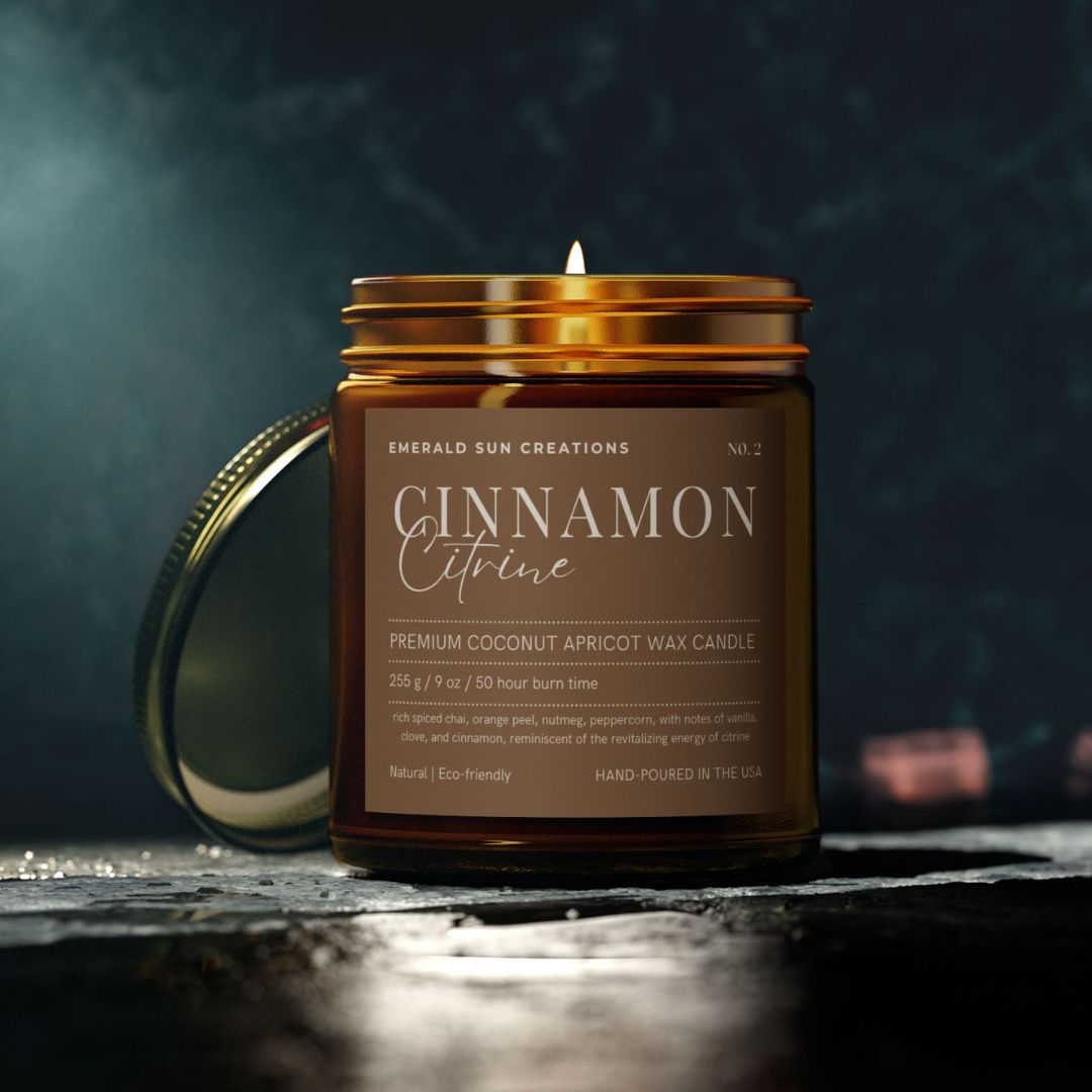 Cinnamon Citrine - Coconut Apricot Wax Candle