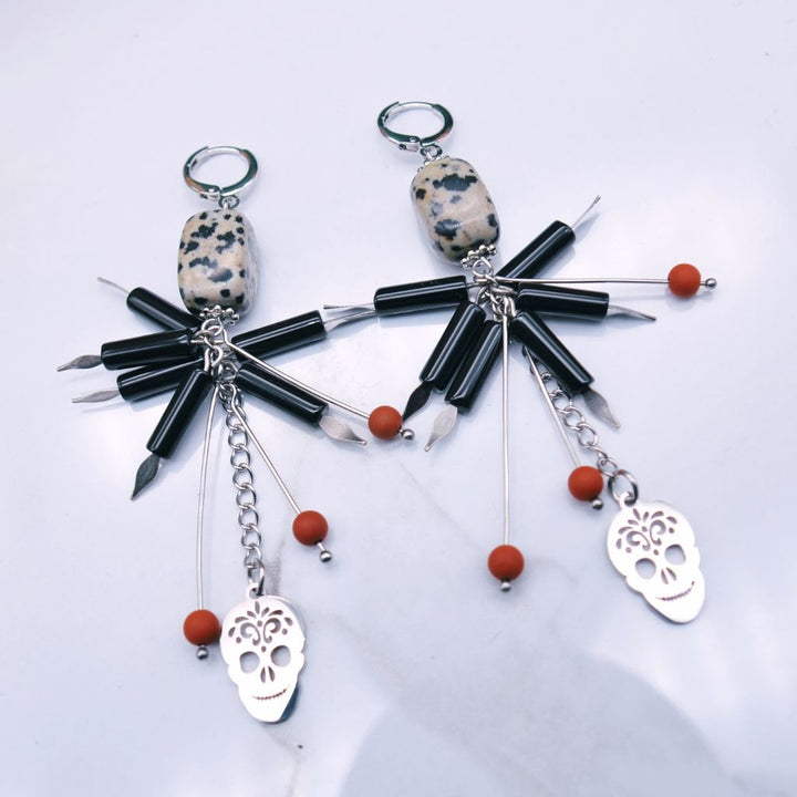 Wild at Heart | Dalmatian Jasper & Onyx Earrings