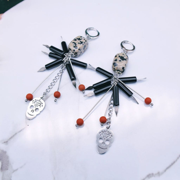 Wild at Heart | Dalmatian Jasper & Onyx Earrings