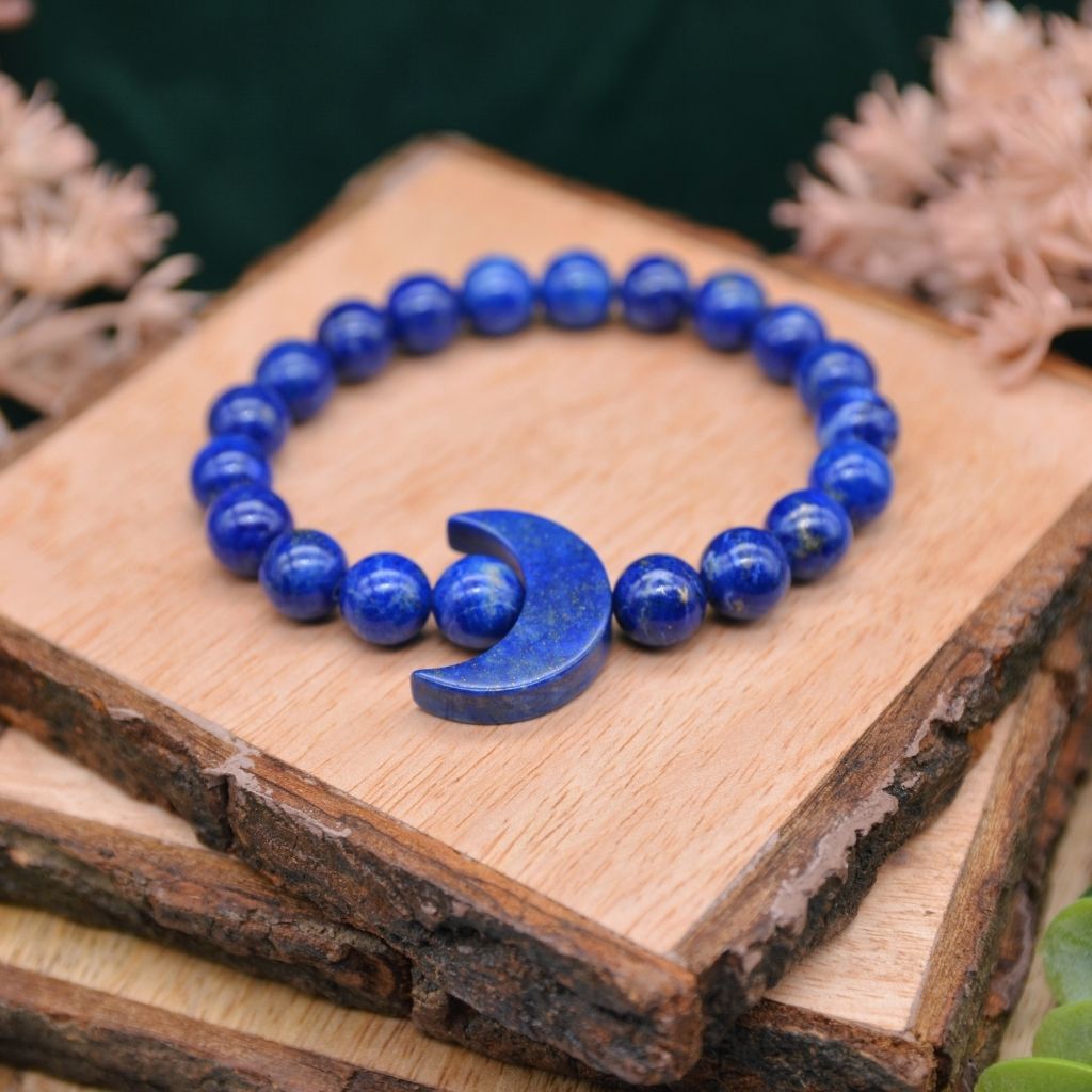 Sweet Dreams | Lapis Lazuli Crescent Moon Bracelet