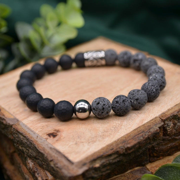 Balancing Act | Lava and Onyx Bracelet