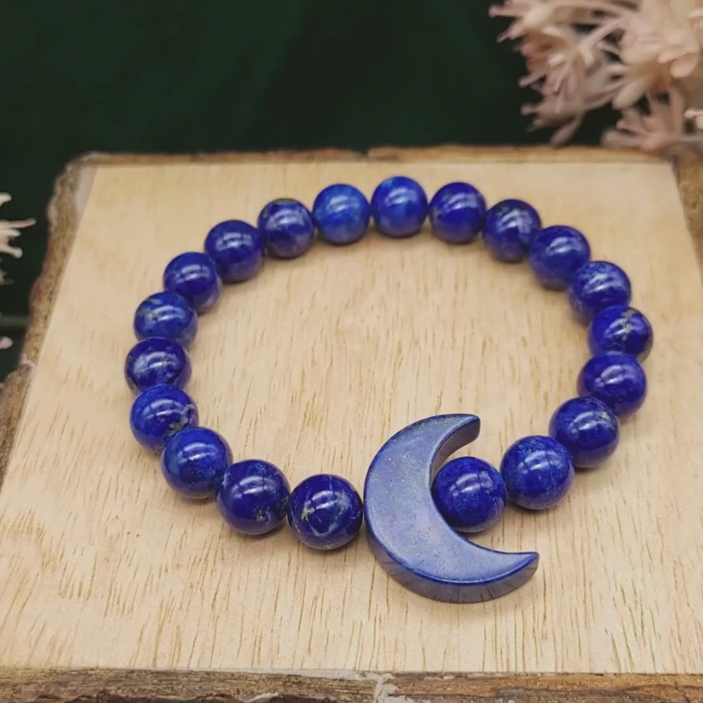 Sweet Dreams | Lapis Lazuli Crescent Moon Bracelet