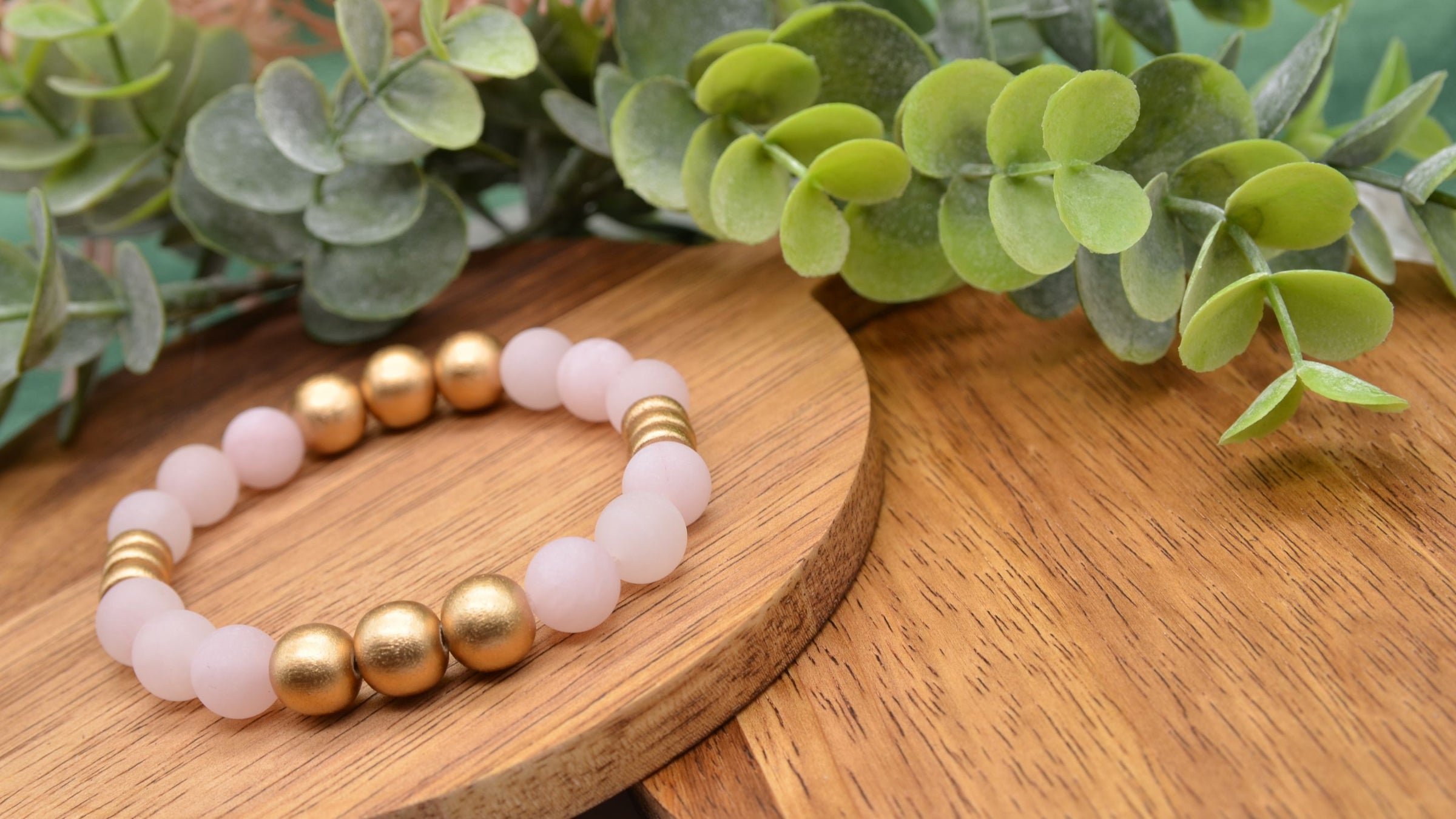Rose Quartz gemstone jewelry with natural gemstones, perfect gift for her, gifts for him, 18k gold plated | Emerald Sun Creations