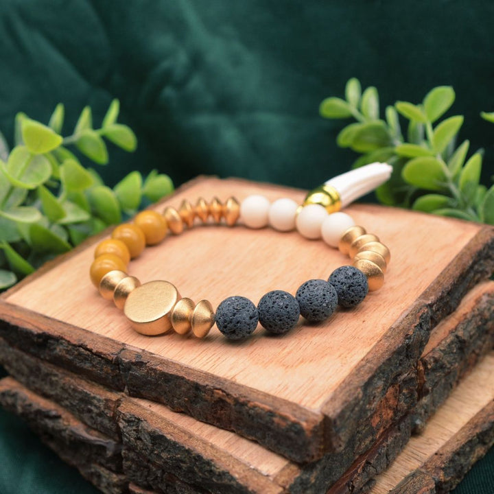 Sun Goddess | Lava & Mookaite Bracelet