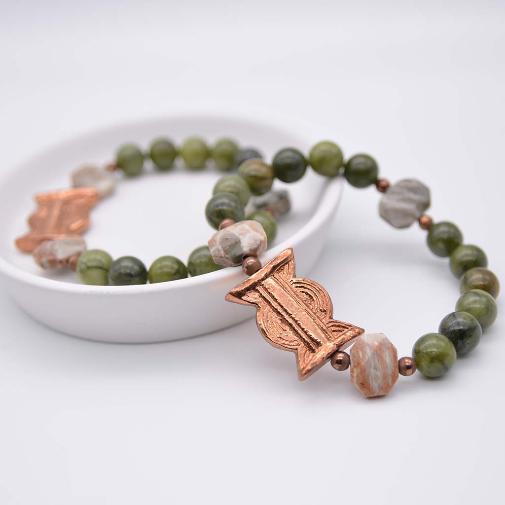 Copper & Jade Unity Bracelet