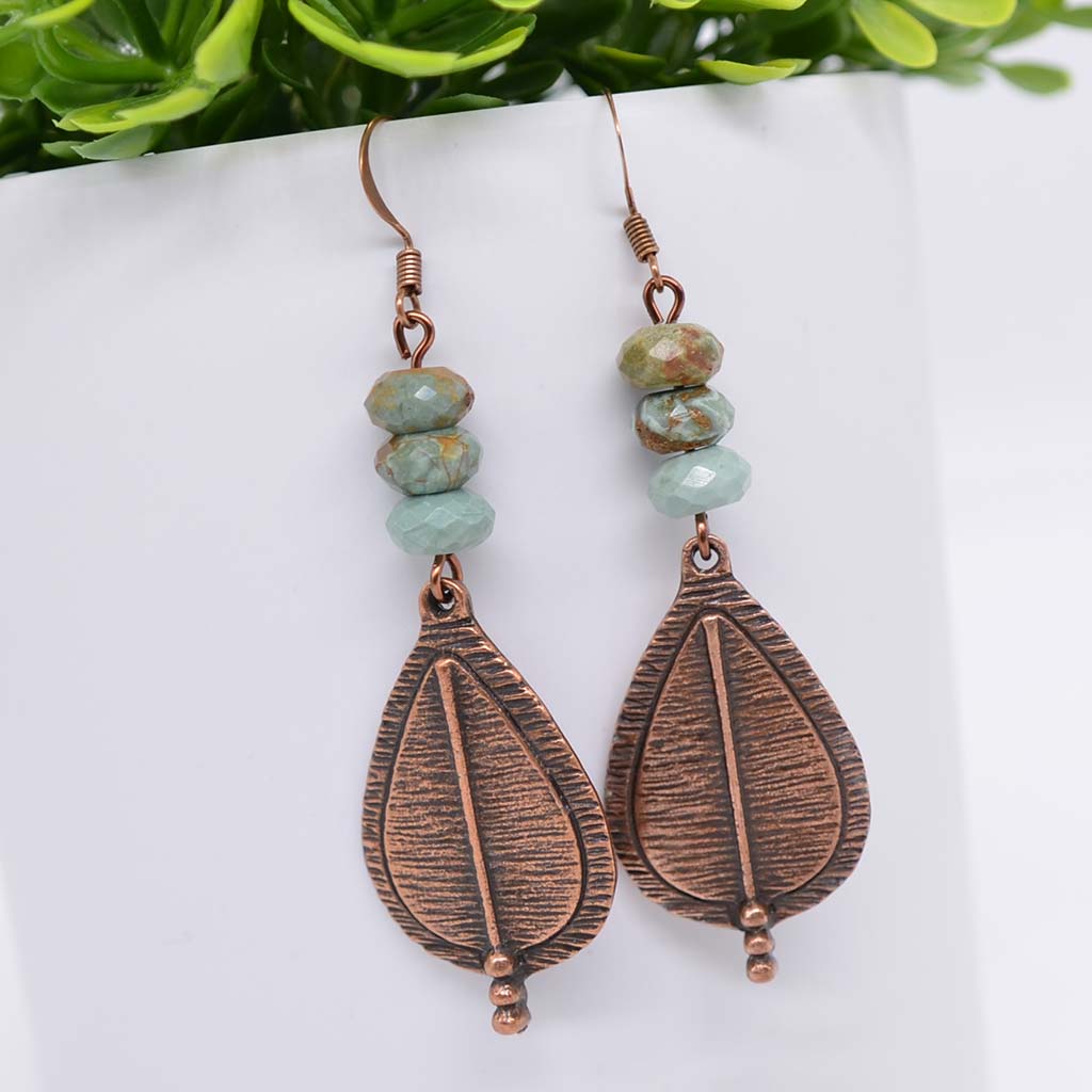 Peruvian Slate & Copper Earrings