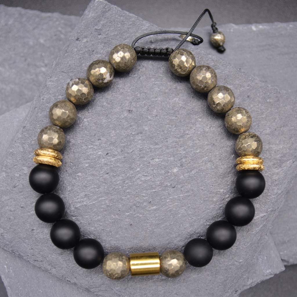 Pyrite & Black Onyx Bracelet